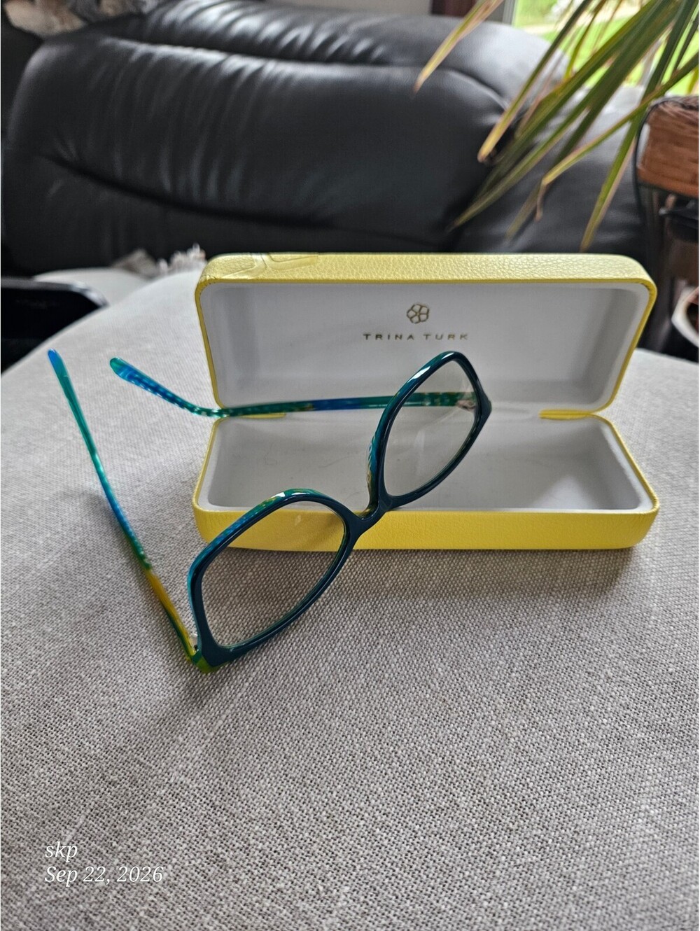 Trina Turk Eyeglass Frames with Original Case β Frost Bite Teal FRAMES